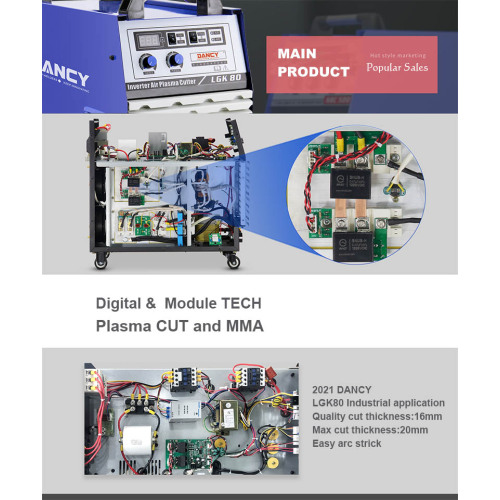 Plasma Cutting Equipment Cutter Metal LGK80 max cut thickness 25mm cut80 fast supply from factory directly