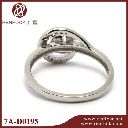 Antique silver rings jewellery pearl diamond engagement ring