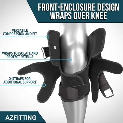 Unisex Compression Knee Support with Open Patellar Design for Sports and Squats