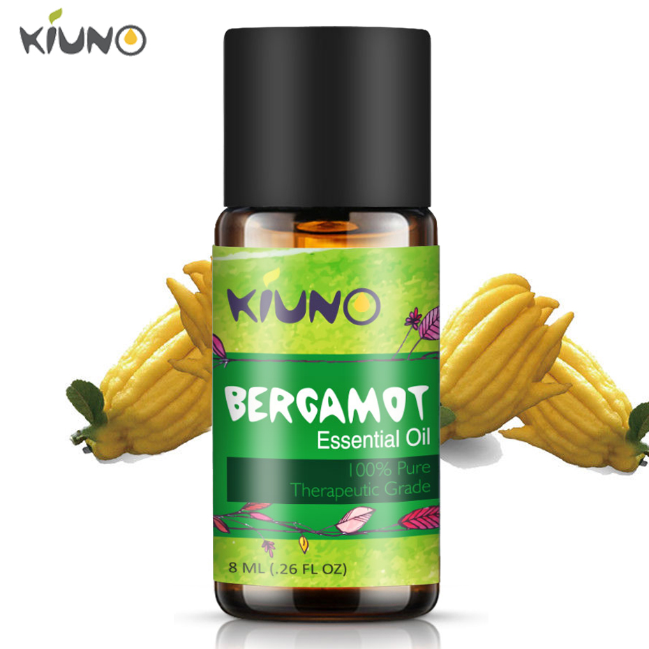 KINUO 8ML Bergamot Flower Fruit Essential Oils for Humidifier for Aromatherapy Diffusers Skin Care Tea Tree Oil Relieve Stress