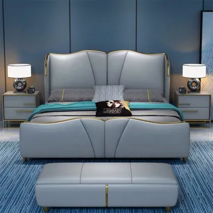 C2024 Modern Creative Stainless Steel Frame Family Bedroom Furniture Sofa Bed