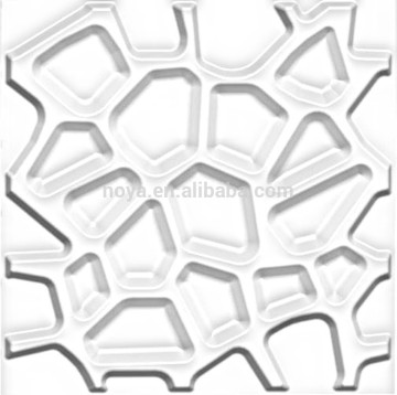 500*500mm white exteror easy installation decorative 3d wall panel video