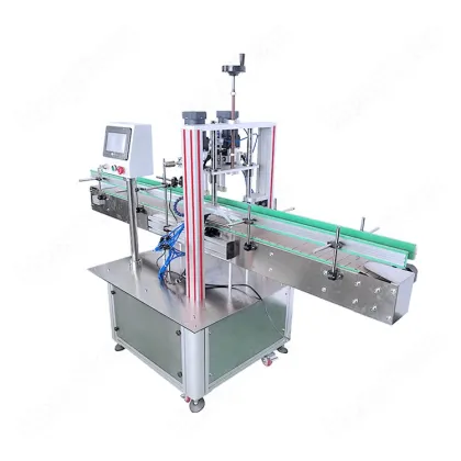 Automatic Four Wheels Clamping Laundry Detergent Barrel Capping Machine HYXG-4C-B