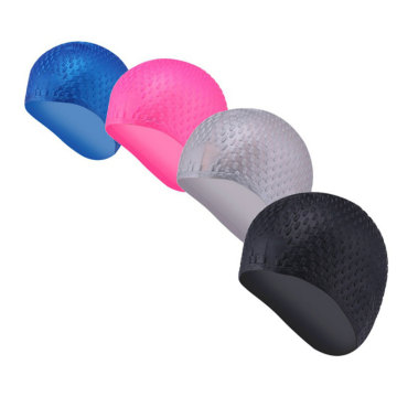 Men Women 3d Ergonomic Design Ear Pockets Waterproof Seamless Silicone Swim Cap