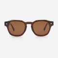 Classic Round Acetate Unisex Clip-On Sunglasses 23A8065