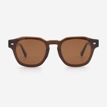 Classic Round Acetate Unisex Clip-On Sunglasses 23A8065