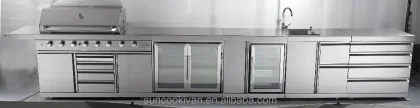 Stainless Steel Outdoor Barbecue Kitchen