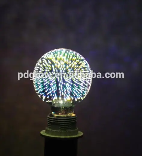 led christmas light G80 Fireworks decoration 3D LED bulbs replacement ST64 led filament bulb
