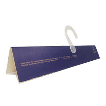 Wholesale Custom Logo Printed Paper and Fabric Sample Hangers with Plastic Hooks