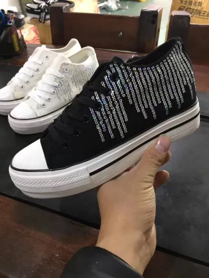 Stock Shoes Jean Material Good Price for Woman