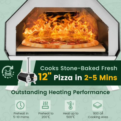 Four à pizza portable multi-combustible pour le camping et le jardin