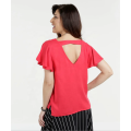 Butterfly sleeve V shape on the back shirt