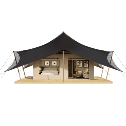 Glue-solid Wood Frame Wild Glamping Stretch Tent