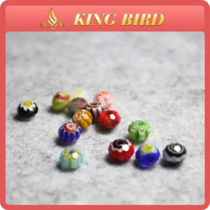 Appealing 8mm color combination glass focal beads