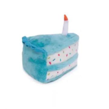 Presente de aniversário de brinquedo recheado de bolo azul