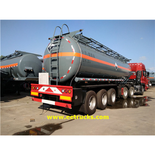 3 Axle 30 CBM Hydrochloric Acid Trailer Tanks