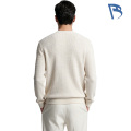 Suéter de punto con cuello redondo tipo gofre para hombre