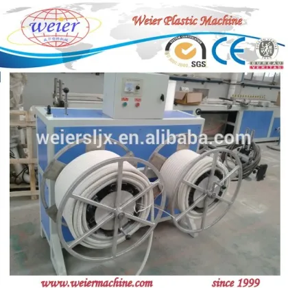 electricy pipe threading production line/electric wire threading pipe machine