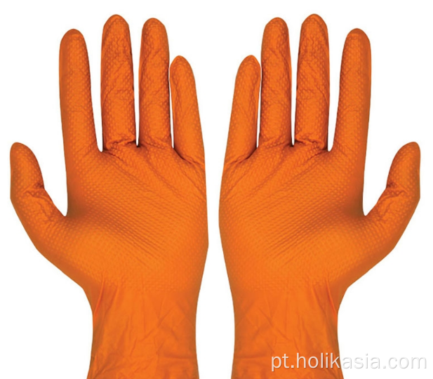 12 polegadas laranja descartável Exame Nitrile Luvas grandes