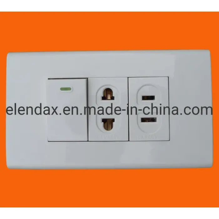 Toma de corriente eléctrica de pared de 16A y 250V