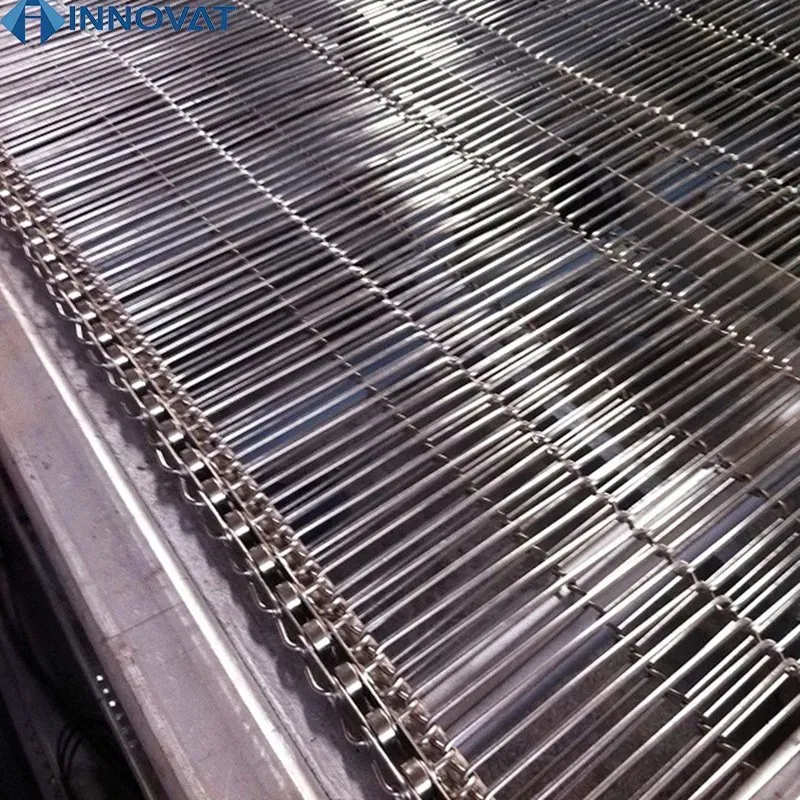 Flat Flex Conveyor Belt System with Chain Roller SUS 304/316