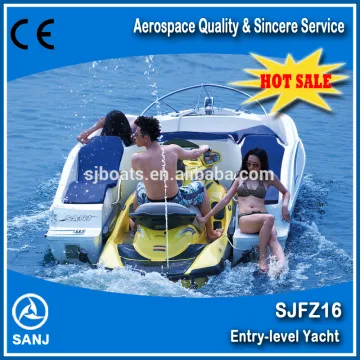 2016 most popular Fiberglass passenger Boat match with various jetski