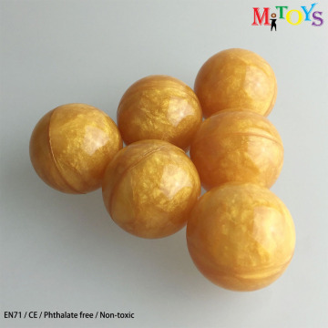 Mitoy China Factory EN71 1200pcs/lot 32mm Golden Rubber Super High Bouncing Ball