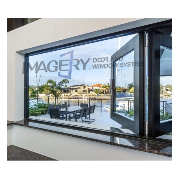 Wholesale Cheap Price Aluminum Glass Folding Window Tempered Glass Bi-Folding Windows Factory