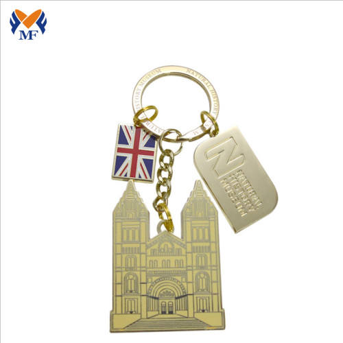 Bronntanas cuimhneacháin tíre engrave saincheaptha keychain miotail