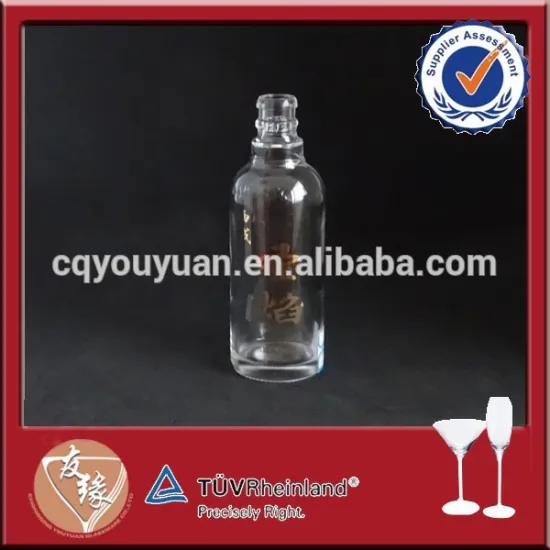 Hot soda lime glass 100ml mini liquor bottle prices