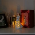 Mama und Kinderkerzenhalter Statue flackerne LED