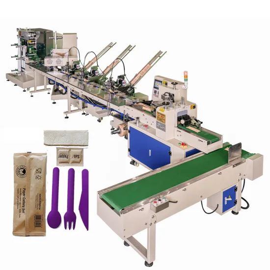 Biodegradable Disposable Tableware Set with Bamboo Utensils and Packing Machine