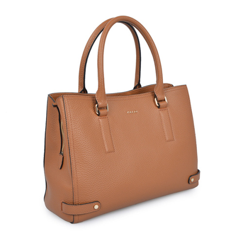 Borsa per laptop universale Tote Robinson in pelle saffiano marrone