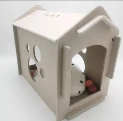 DIY cat nest house shape felt board cat bed