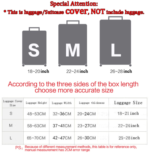 Sweet Candy luggage cover for traveling elastic suitcase protective covers for 18-32 inch anti-dust trolley case covers