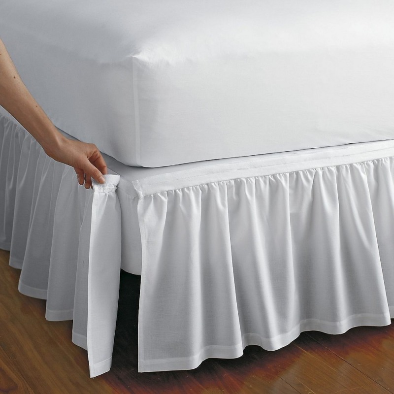 Plain Detachable Ruffled Bed Skirt