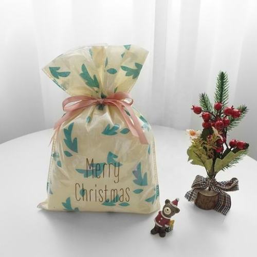 White Small Drawstring Disposable Non-Woven Gift Bags
