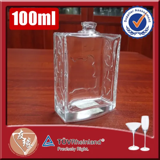 super flint glass 100ml rectangle perfume glass bottle factory