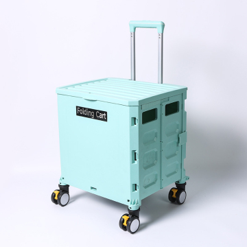 Custom Factory Wholesale Folding Shopping Carts with Black Patterns and Logos