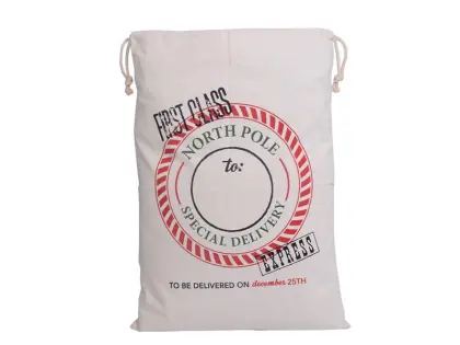 The gift bags Christmas drawstring bag cotton gift bag