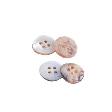 Custom 4-Hole Round Agoya Shell Buttons for Shirt and Clothing - BN80057