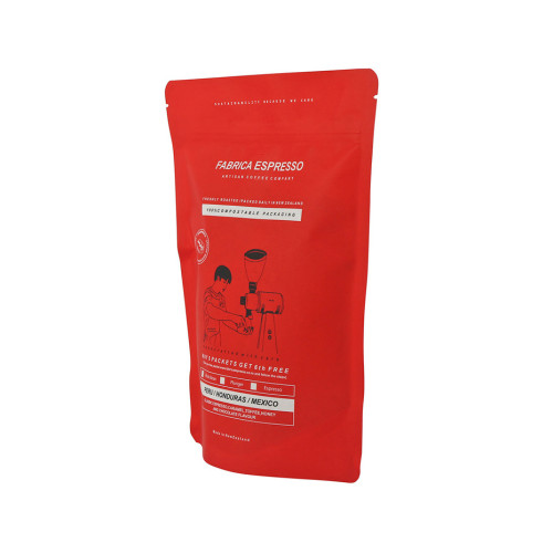 Op maat gemaakte composteerbare PLA Coffee Stand Up Pouch