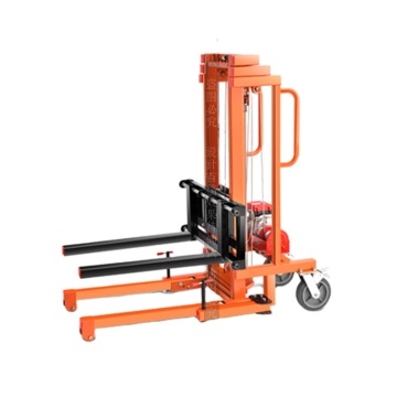 Electric Lift Truck Operation for Brick Raising on Construction Sites