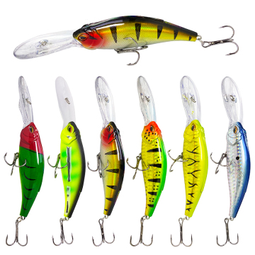 Weihai Hot Sales 85mm/17.5g Long Shot Floating Sea Bass Hard Artificial Minnow Fishing Lure for Freshwater