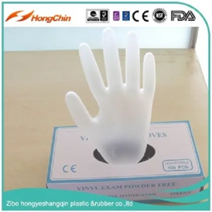 medical exam gloves vinyl S M L XL