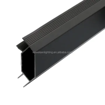 Aluminum Angle Corner Protectors for Stage Equipment DJ Flight Cases: Black Lined Surface and K-Shaped Edge Extrusions