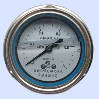 100mm Stainless Steel Oil Filled Pressure Gauge 10 Bar