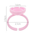 Rosa ovaler Klebstoffkleber Ring für Wimpernverlängerungen