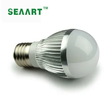 3W E27 base LED bulb sliver body with 300lm high lumens