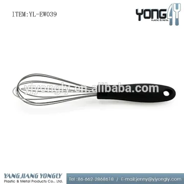 Yongly hot selling stainless steel whisk /egg beater with plastic handle